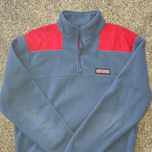 Vineyard Vines Blue Fleece with Red Accents